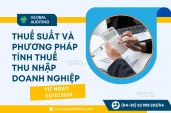 THUẾ SUẤT VÀ PHƯƠNG PHÁP TÍNH THUẾ THU NHẬP DOANH NGHIỆP TỪ NGÀY 01/10/2025